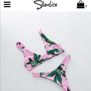 NWT . Beautiful Bikini - stanlice palm oasis